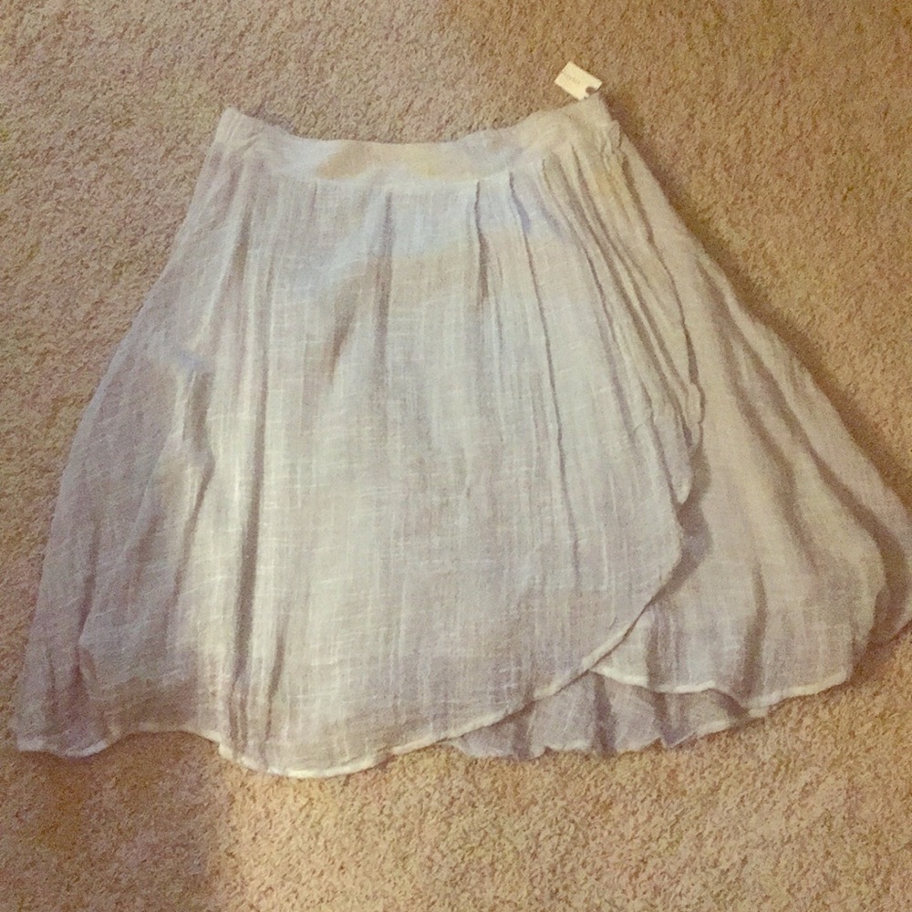 Anthropologie skirt taupe/gray cotton skirt.
